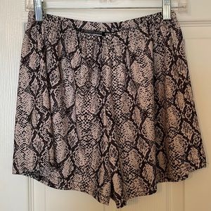 Snake skin high waisted shorts